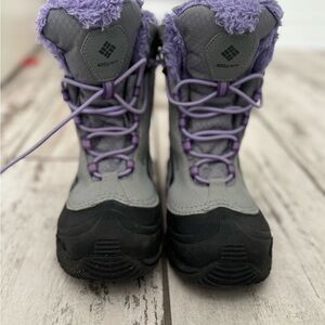 Columbia Kids Grey and Purple Winter Boots